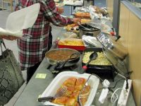 The casseroles all lined up